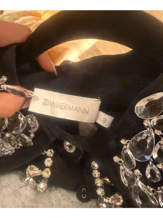 Zimmermann Matchmaker Flip Embellished Dress with Clear Crystal Accents size 3 - Picture 4 of 6